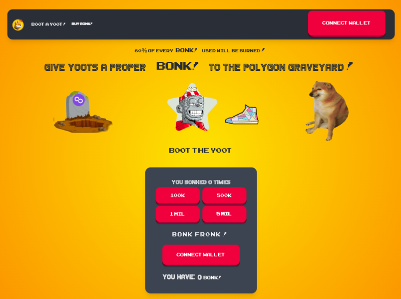 BONK website image